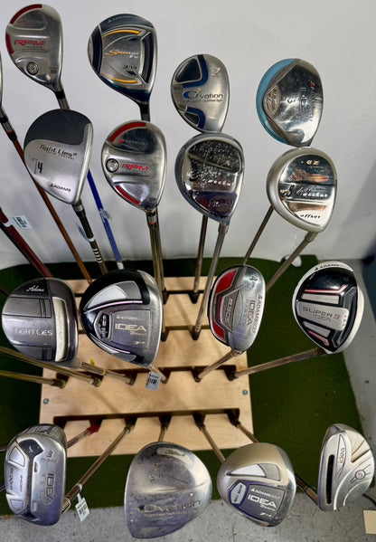 Wholesale Lot of 24 Adams Hybrids and Fairway Woods.-Next Round