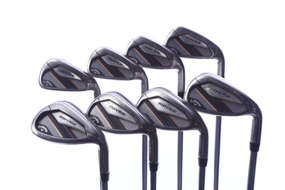 Used Callaway Mavrik Iron Set - Right-Handed - 4-8, PW, AW, SW - Stiff Flex