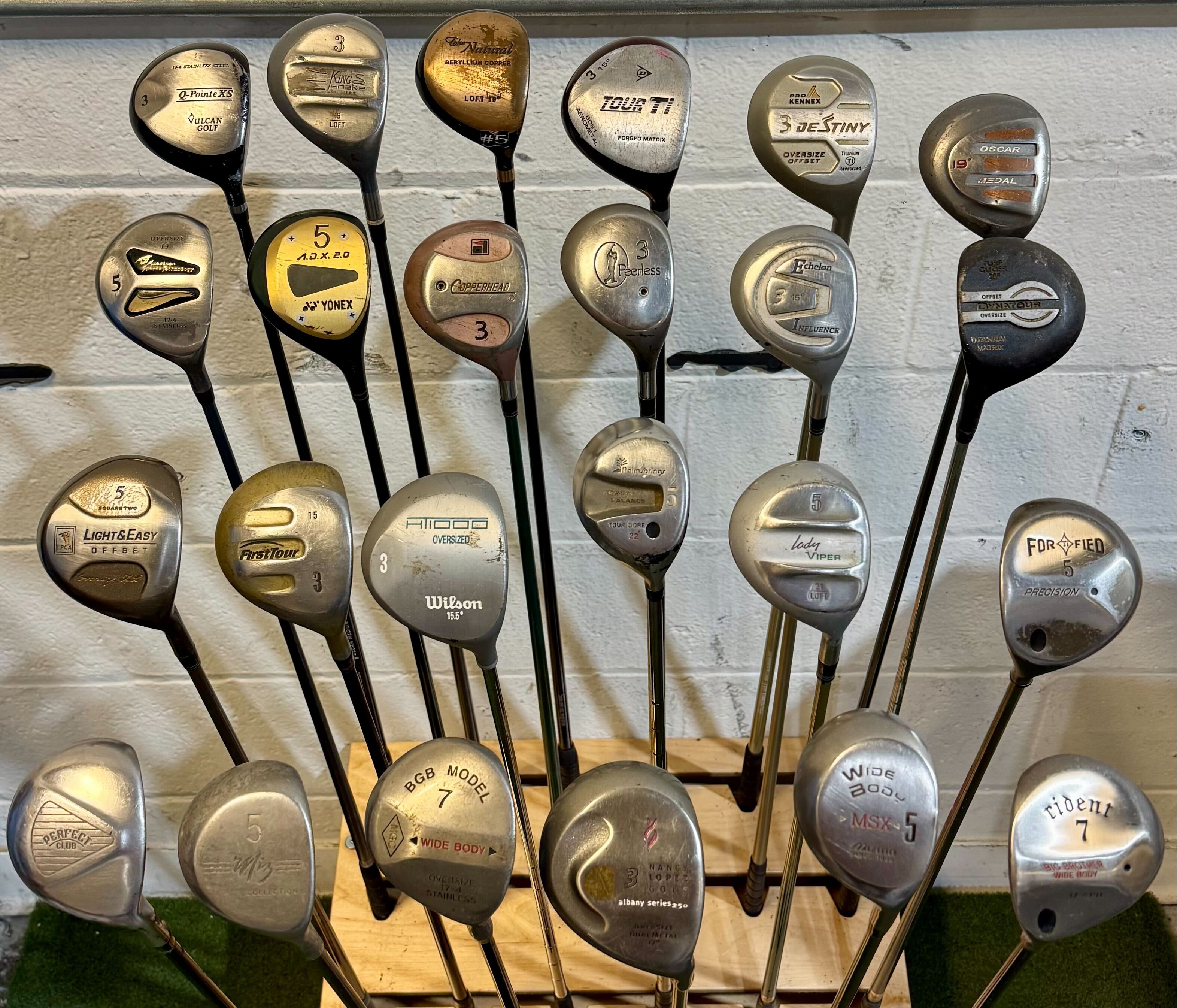 Wholesale Lot of 40 Golf Clubs - Assorted Fairway Woods - RH/LH - Mixed Flexes-Next Round