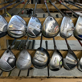 Wholesale Lot of 20 Golf Clubs - Fairway Woods & Hybrids - Men's Flex-Next Round