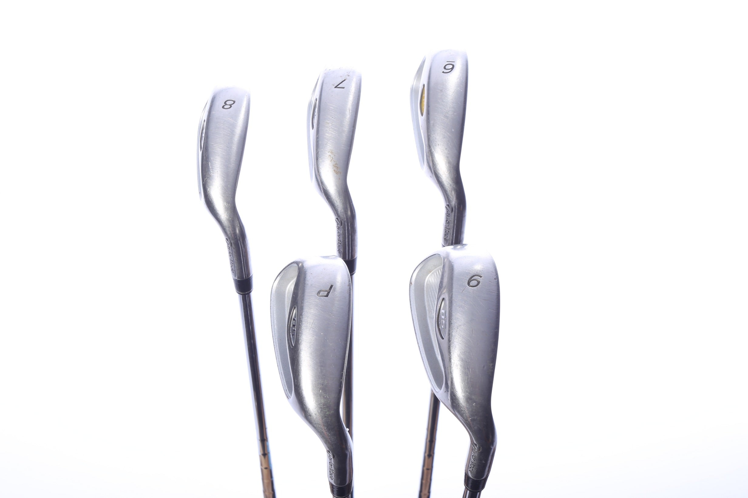 Used TaylorMade rac OS 2005 Iron Set - Right-Handed - 6-PW - Stiff Flex