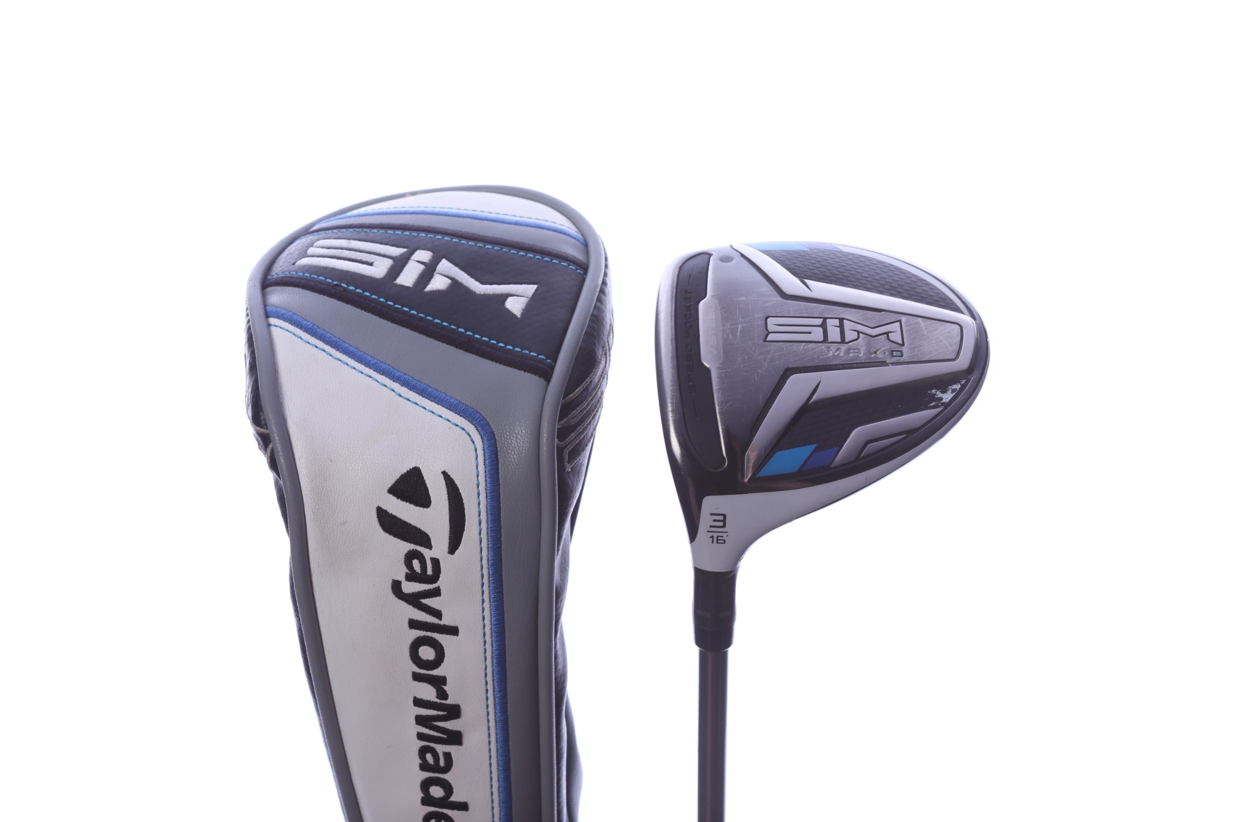 Used TaylorMade SIM MAX-D 3-Wood - Left-Handed - 15 Degrees - Stiff Flex