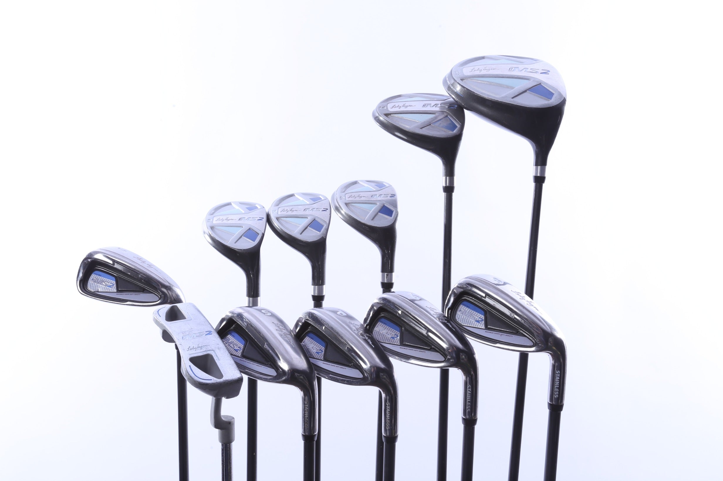 Used Walter Hagen Lady Hagen MS2 Complete Set - Right-Handed - 1W, 3W, 4-6H, 7-PW, SW - Ladies Flex-Next Round