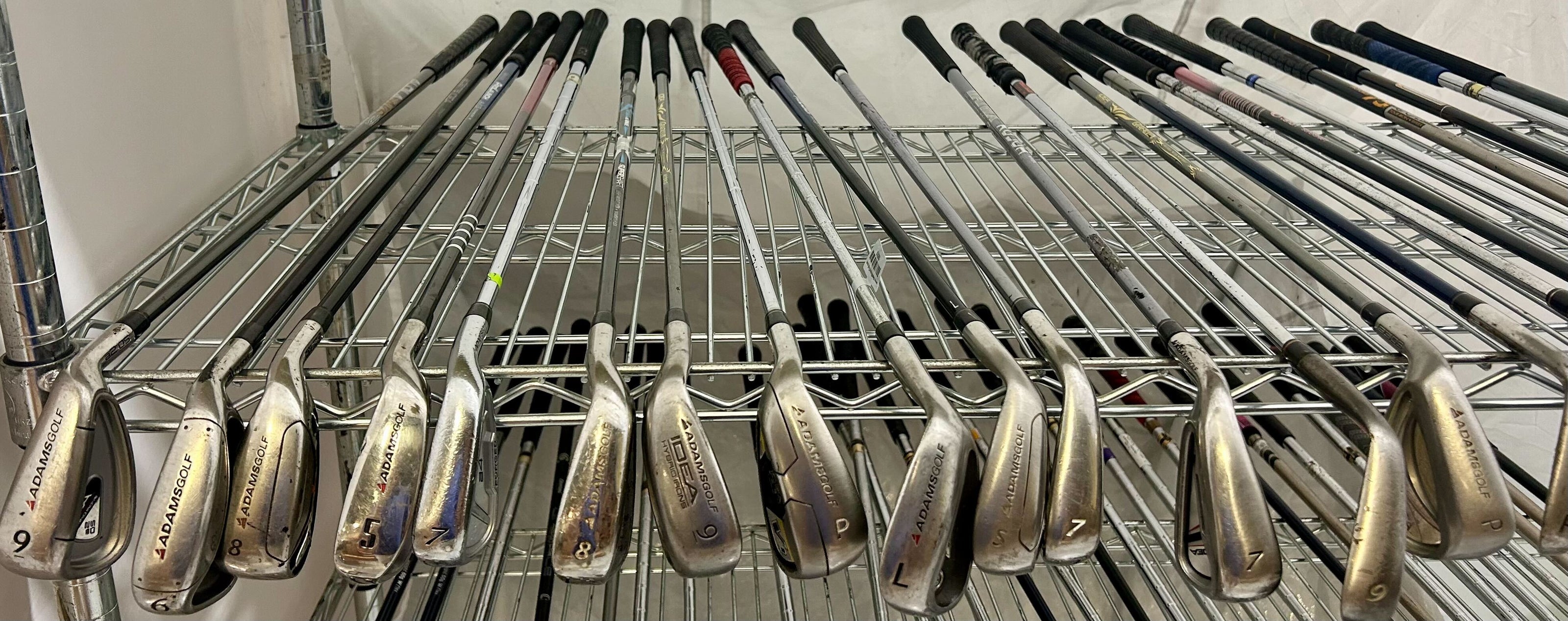 Wholesale Lot of 50 Golf Clubs - Adams and Cleveland Single Irons and Wedges-Next Round