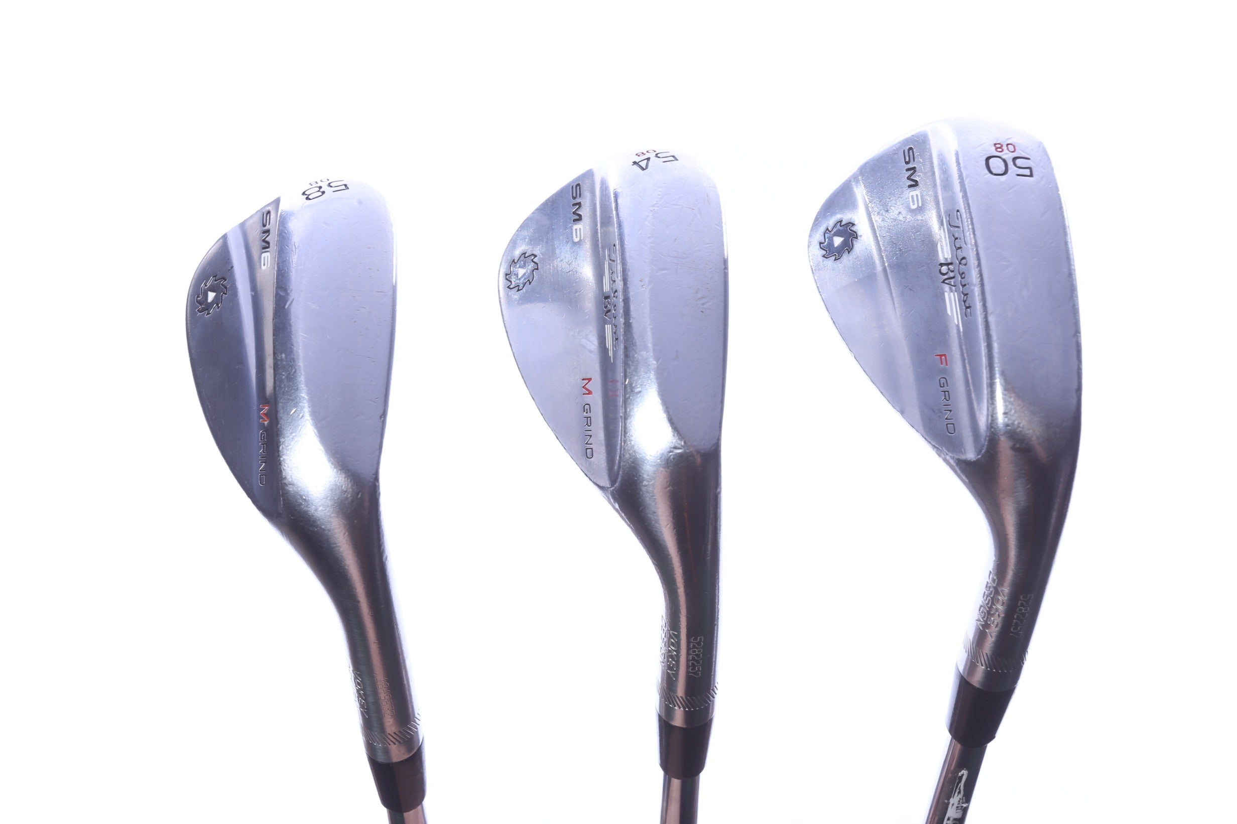 Used Titleist Vokey SM6 Tour Chrome Wedge Set - Right-Handed - 50*, 54*, 58* - Wedge Flex
