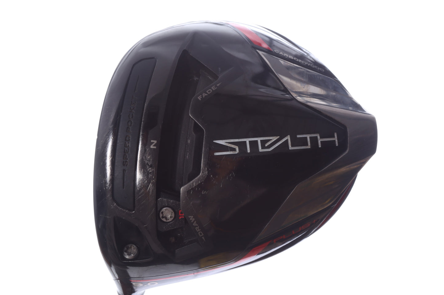 Used TaylorMade STEALTH PLUS Driver - 9 Degrees - Stiff Flex Project X HZRDUS Smoke RDX Red - Left-Handed-Next Round
