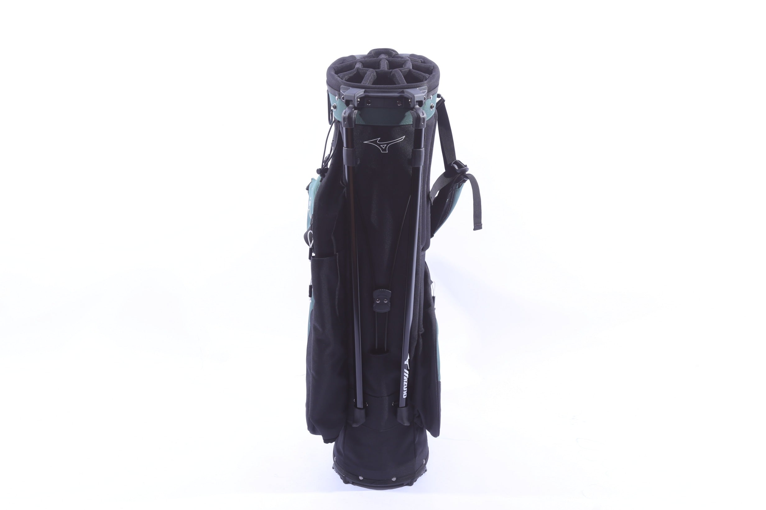 Used Mizuno 2025 BR-DX Green Stand Bag - 14-Way - 9 Pockets - Rain Cover Included-Next Round