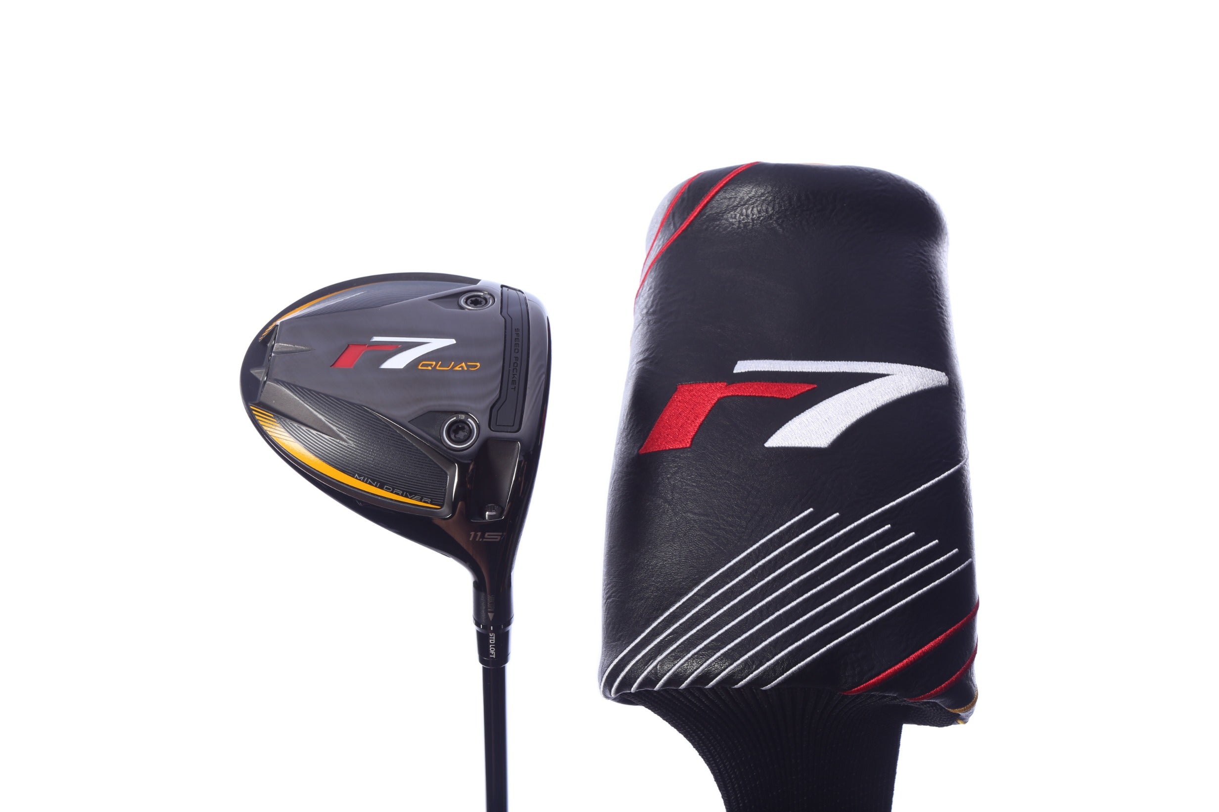 Used TaylorMade r7 Quad Mini Driver - 11.5 Degrees - Stiff Flex Fujikura Speeder MD - Right-Handed