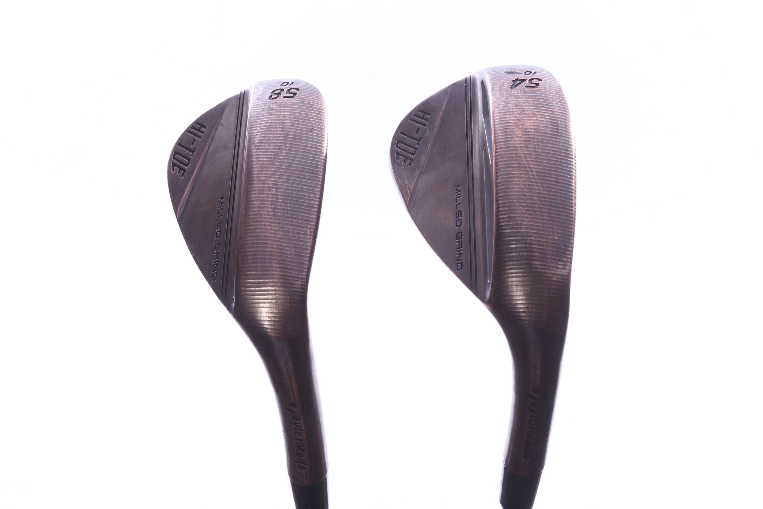 Used TaylorMade Milled Grind HI-TOE 3 Copper Wedge Set - Right-Handed - 54*, 58* - Wedge Flex-Next Round