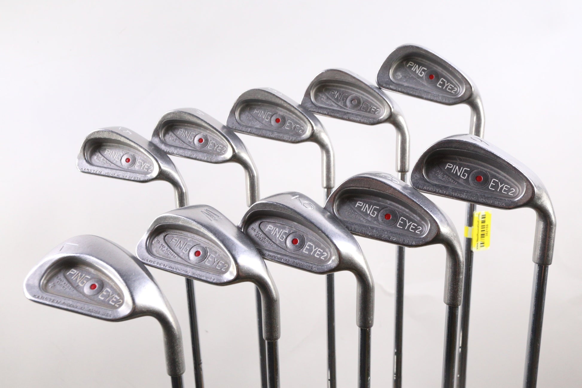 Used Ping Eye 2 Iron Set - Right-Handed - 1-6, 8-PW, LW - Stiff Flex- Red Dot-Next Round