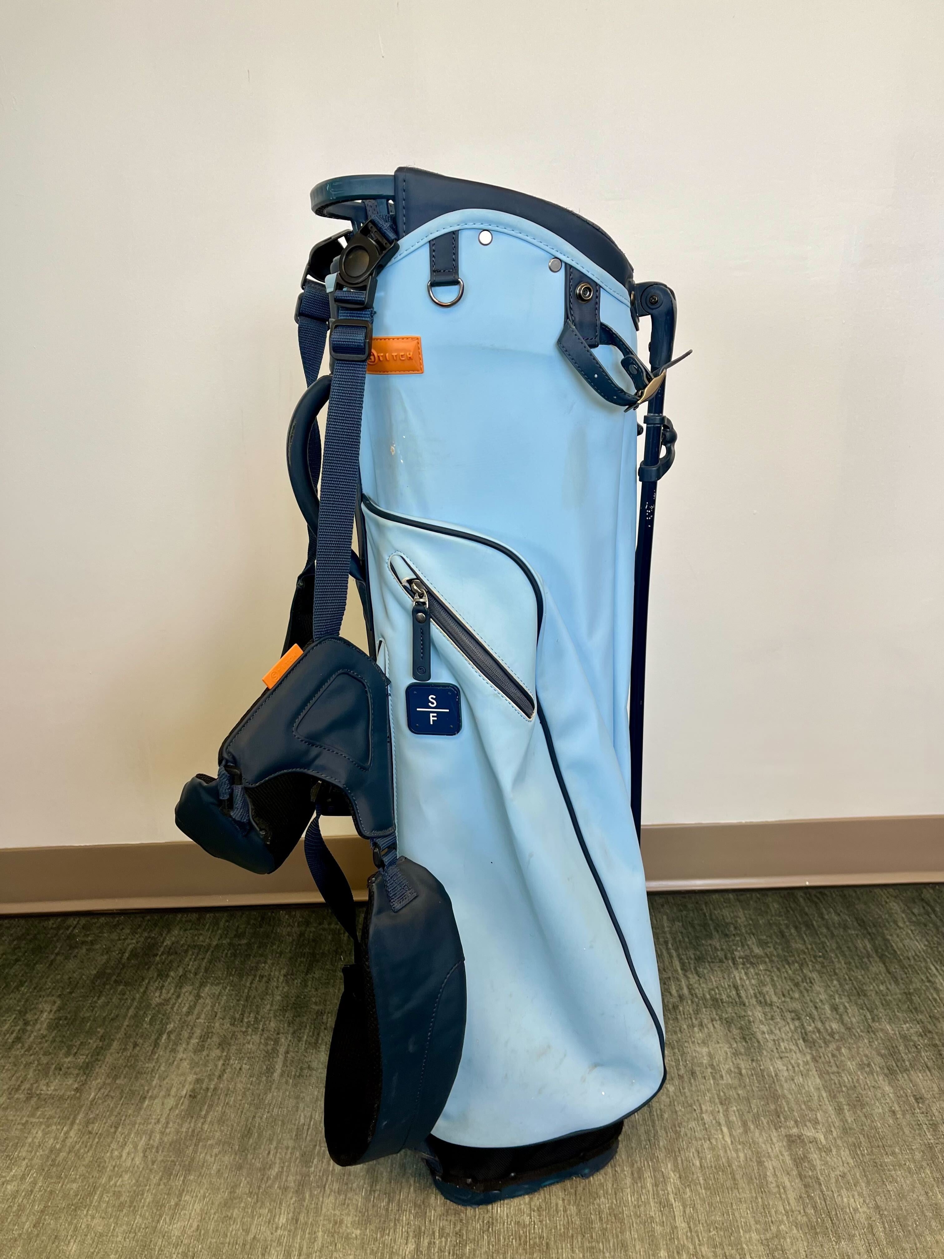 Stitch Sunday Golf Bag Blue 4 Dividers/3 pockets with Strap-Next Round