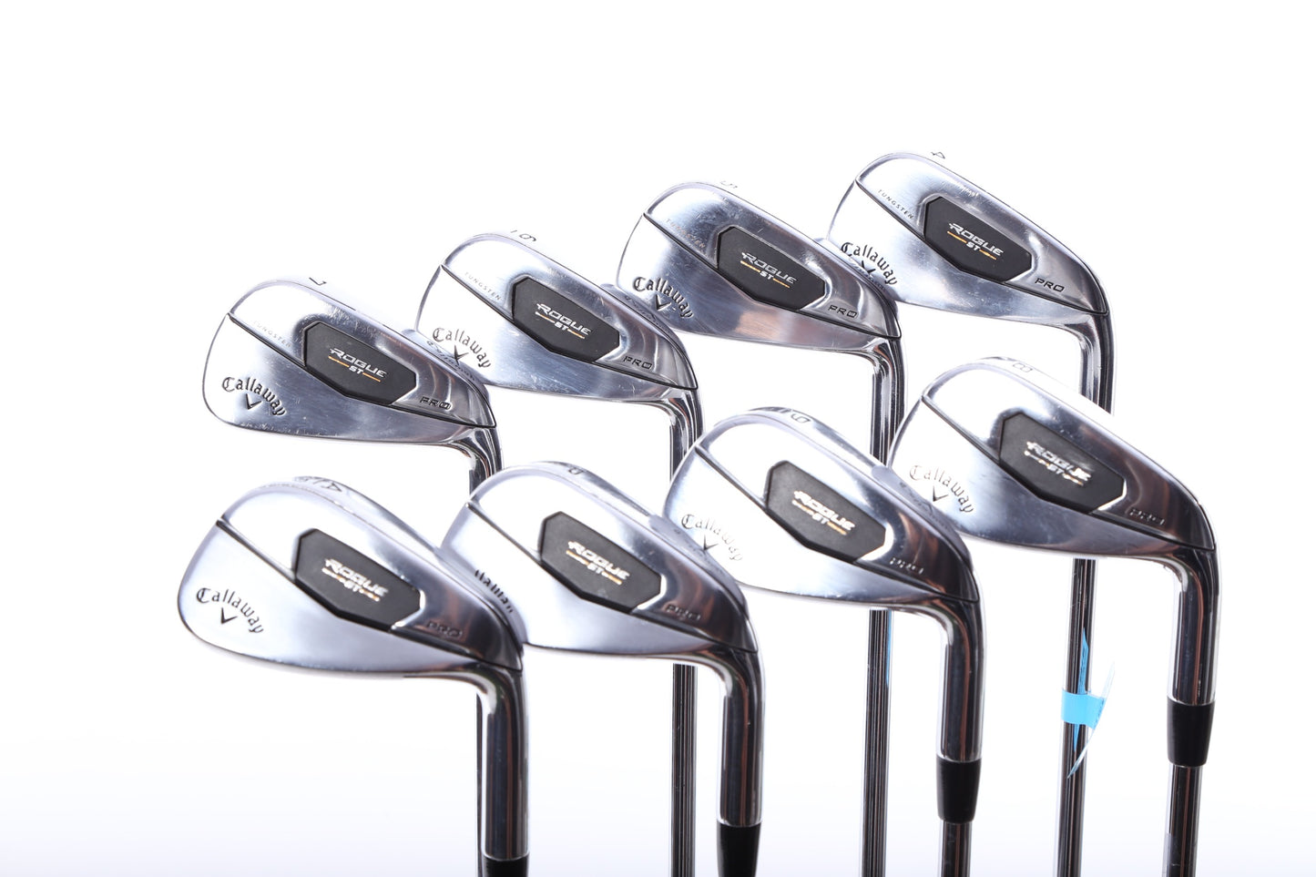 Used Callaway Rogue ST Pro Iron Set - Right-Handed - 4-PW, AW - Extra Stiff Flex-Next Round