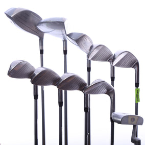 Used Us Kids Golf U/L 54 Grey/Purple Kids Set - Left-Handed - 1W, FW, 4H, 6-PW, 56* Putter - Youth Flex-Next Round