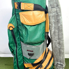 Belding's Sports Golf Bag - 9 pockets and 3 dividers. Green, Brown and Grey.-Next Round