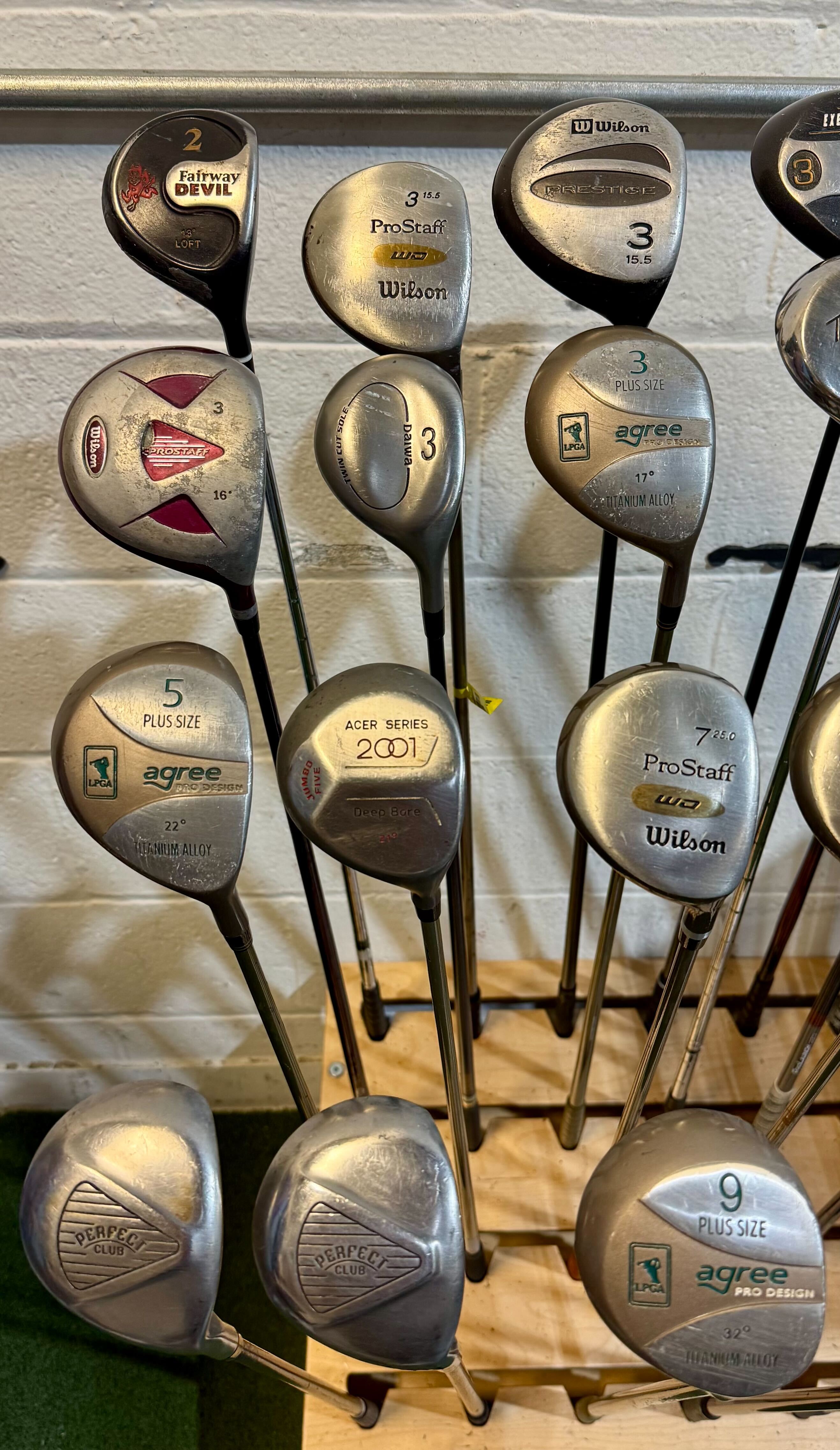 Wholesale Lot of 40 Golf Clubs - Assorted Fairway Woods-Next Round