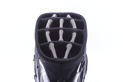 Used TaylorMade All Other Models Black/White Cart Bag - 14-Way - 8 Pockets - Rain Cover Not Included-Next Round