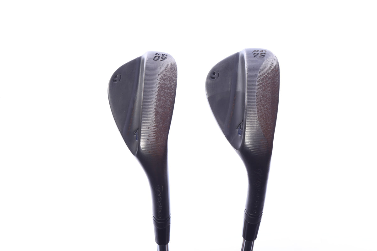 Used TaylorMade Milled Grind 3 Black Wedge Set - Right-Handed - 56*, 60* - Stiff Flex