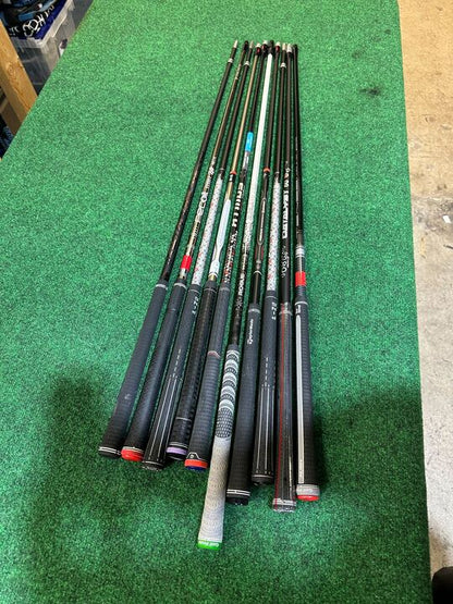Wholesale Lot of 10 Assorted Fitting Club Graphite Shafts with Various Adaptors-Next Round
