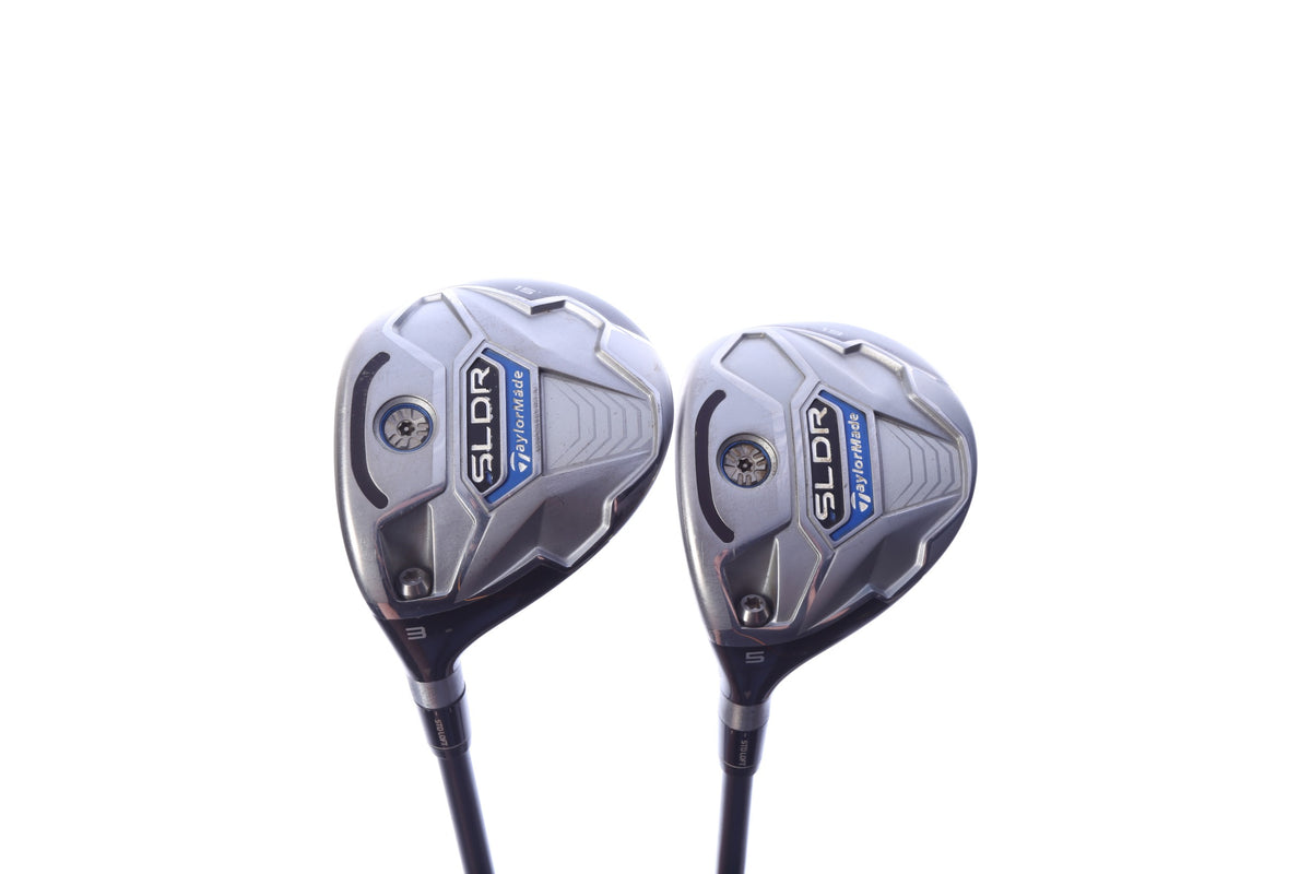 Used TaylorMade SLDR Wood Set - Left-Handed - 3W, 5W - Stiff Flex