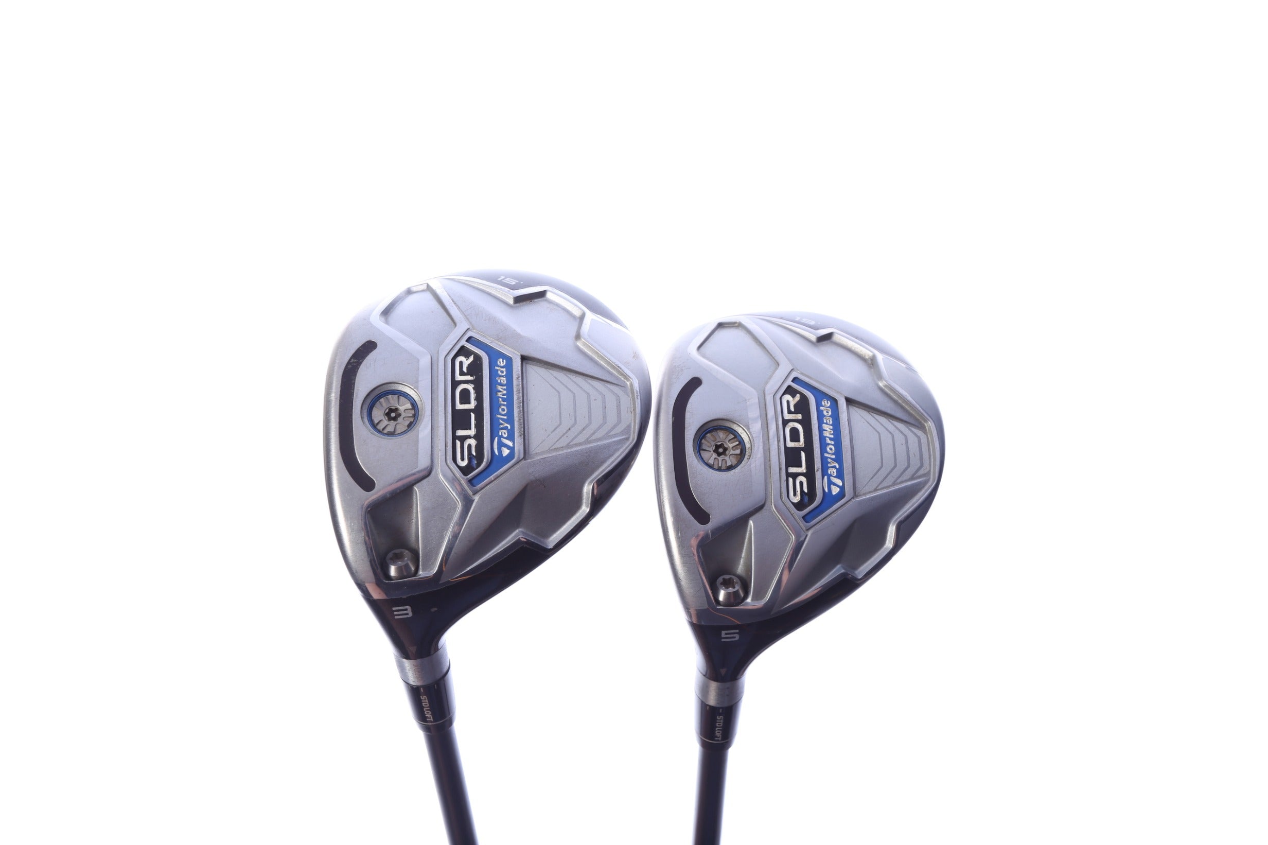 Used TaylorMade SLDR Wood Set - Left-Handed - 3W, 5W - Stiff Flex