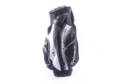 Used TaylorMade All Other Models Black/White Cart Bag - 14-Way - 8 Pockets - Rain Cover Not Included-Next Round
