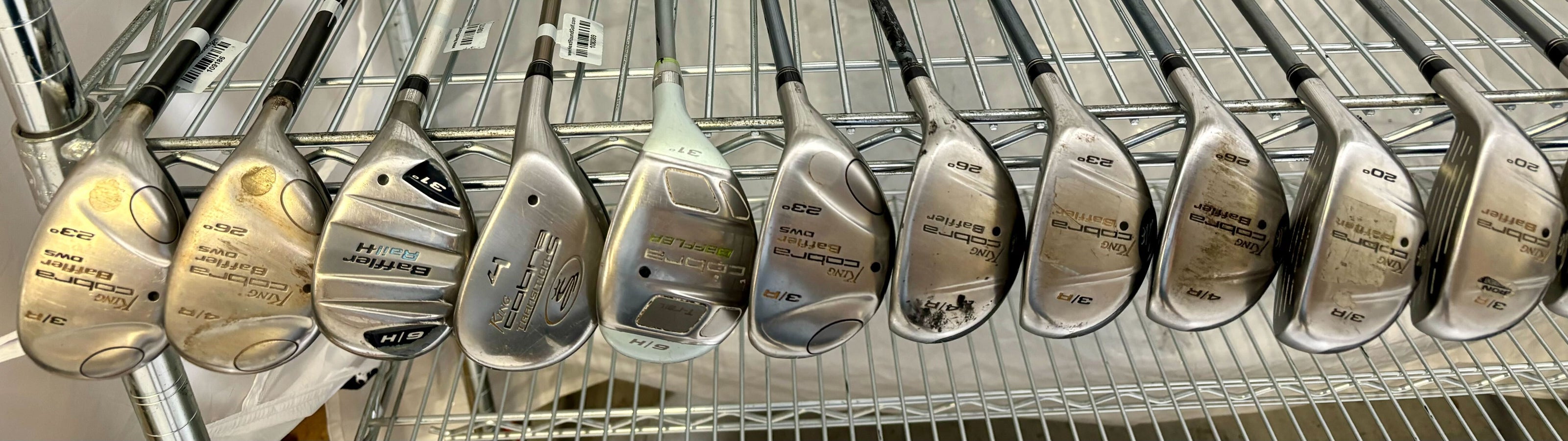 Wholesale Lot of 40 Golf Clubs - TaylorMade Woods and Cobra Baffler Hybrids-Next Round