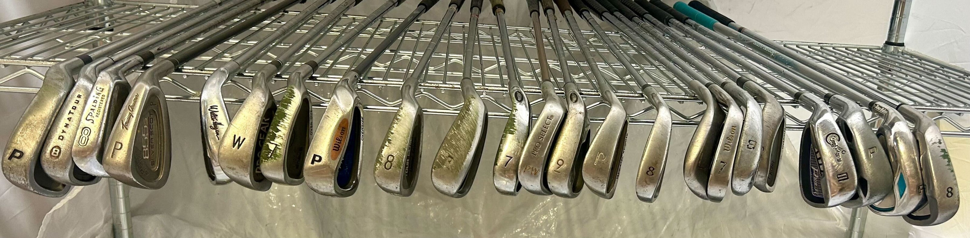 Wholesale Lot of 50 Golf Clubs - Right and Left-Handed Assorted Wilson Irons-Next Round