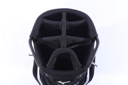 Used Mizuno 2025 BR-D3C Black Cart Bag - 7-Way - 7 Pockets - Rain Cover Included-Next Round