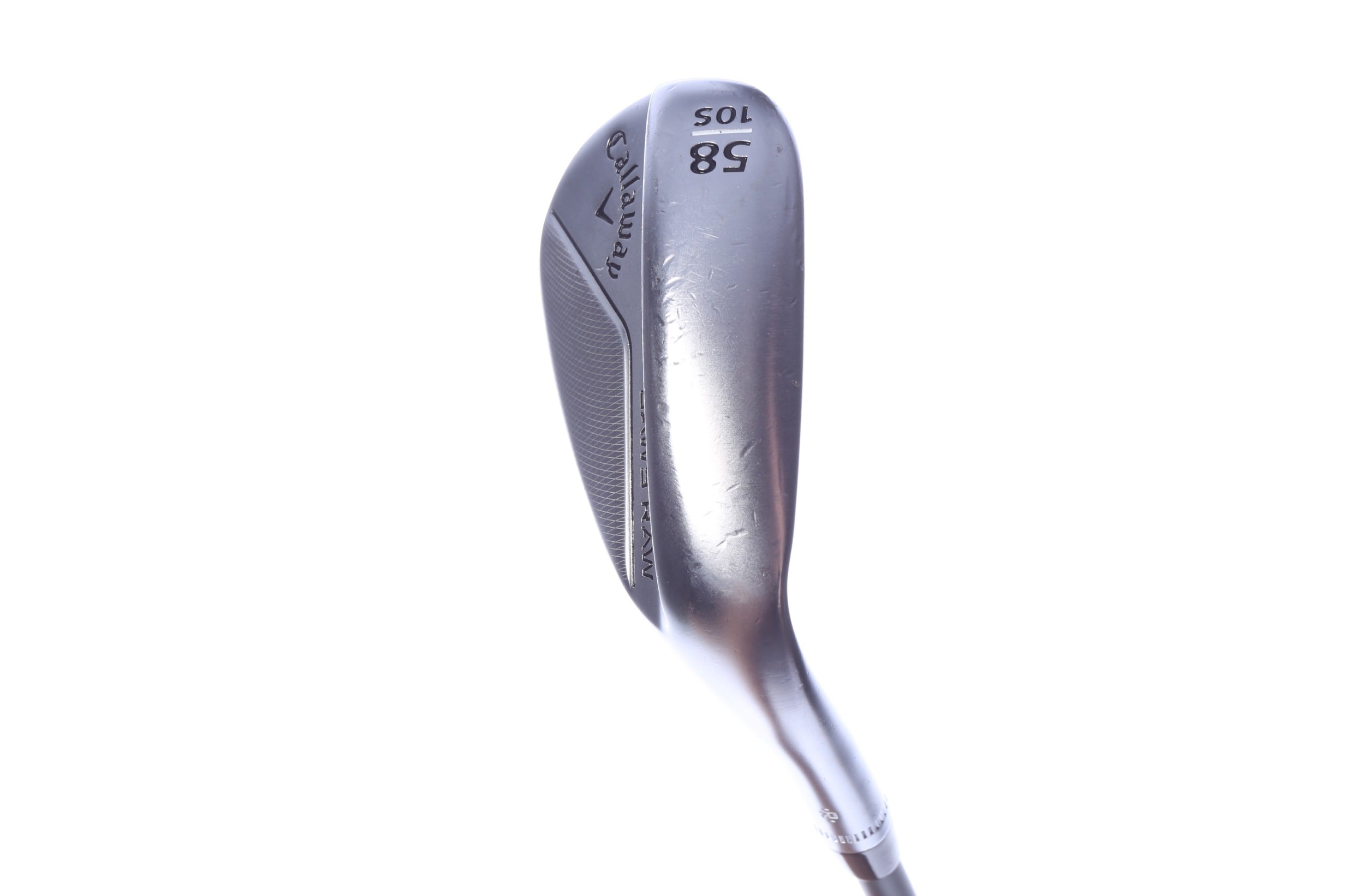 Used Callaway JAWS Raw Chrome Lob Wedge - Right-Handed - 58 Degrees - Wedge Flex-Next Round