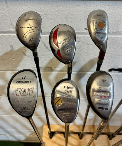 Wholesale Lot of 35 Golf Clubs - Assorted Hybrids - RH/LH - Mixed Flexes