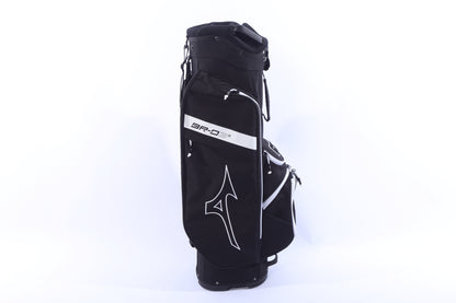 Used Mizuno 2025 BR-D3C Black Cart Bag - 7-Way - 7 Pockets - Rain Cover Included-Next Round