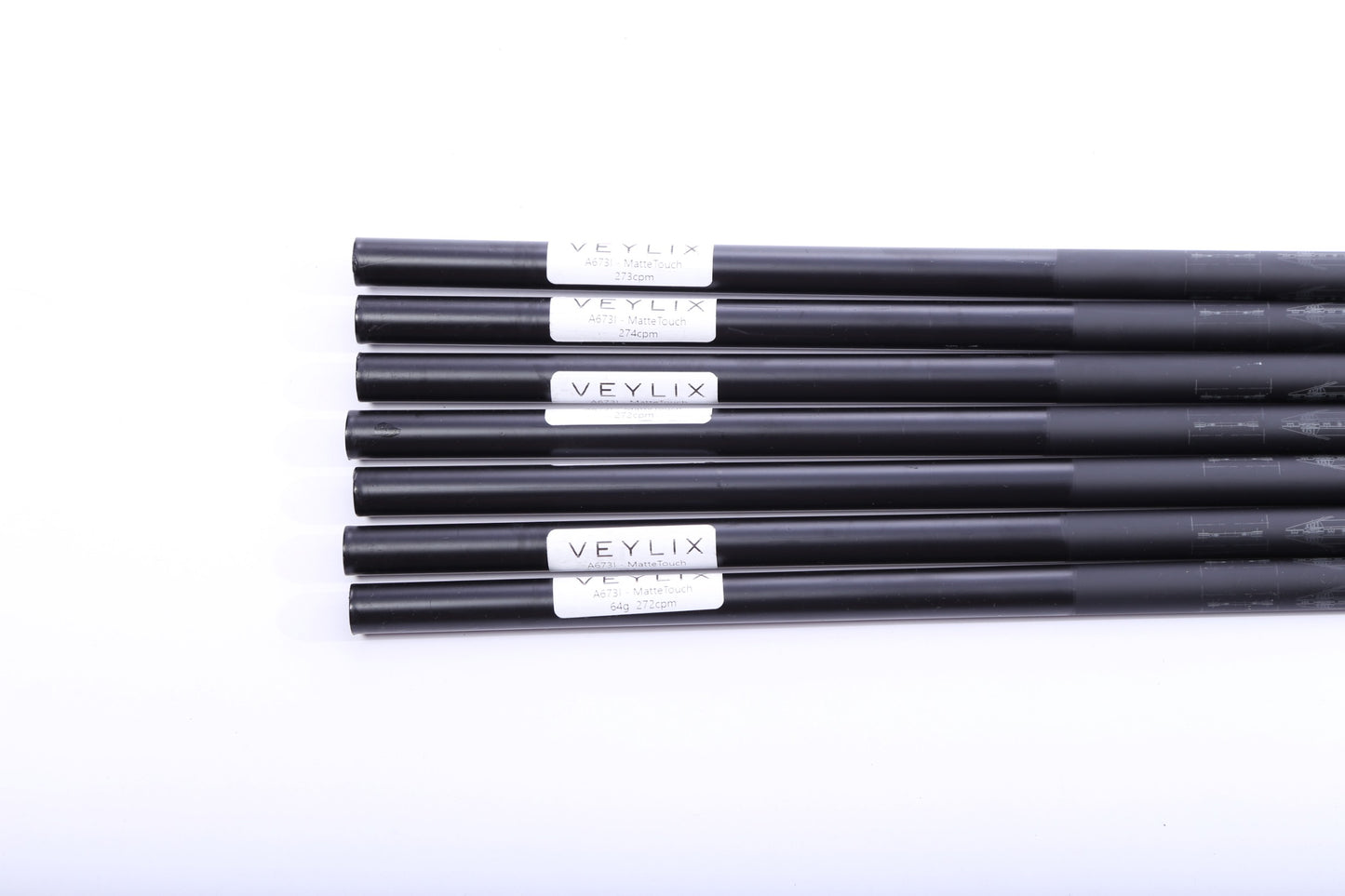 Used Veylix Alpina Iron Stiff Graphite Iron Shaft Set 40"-Next Round