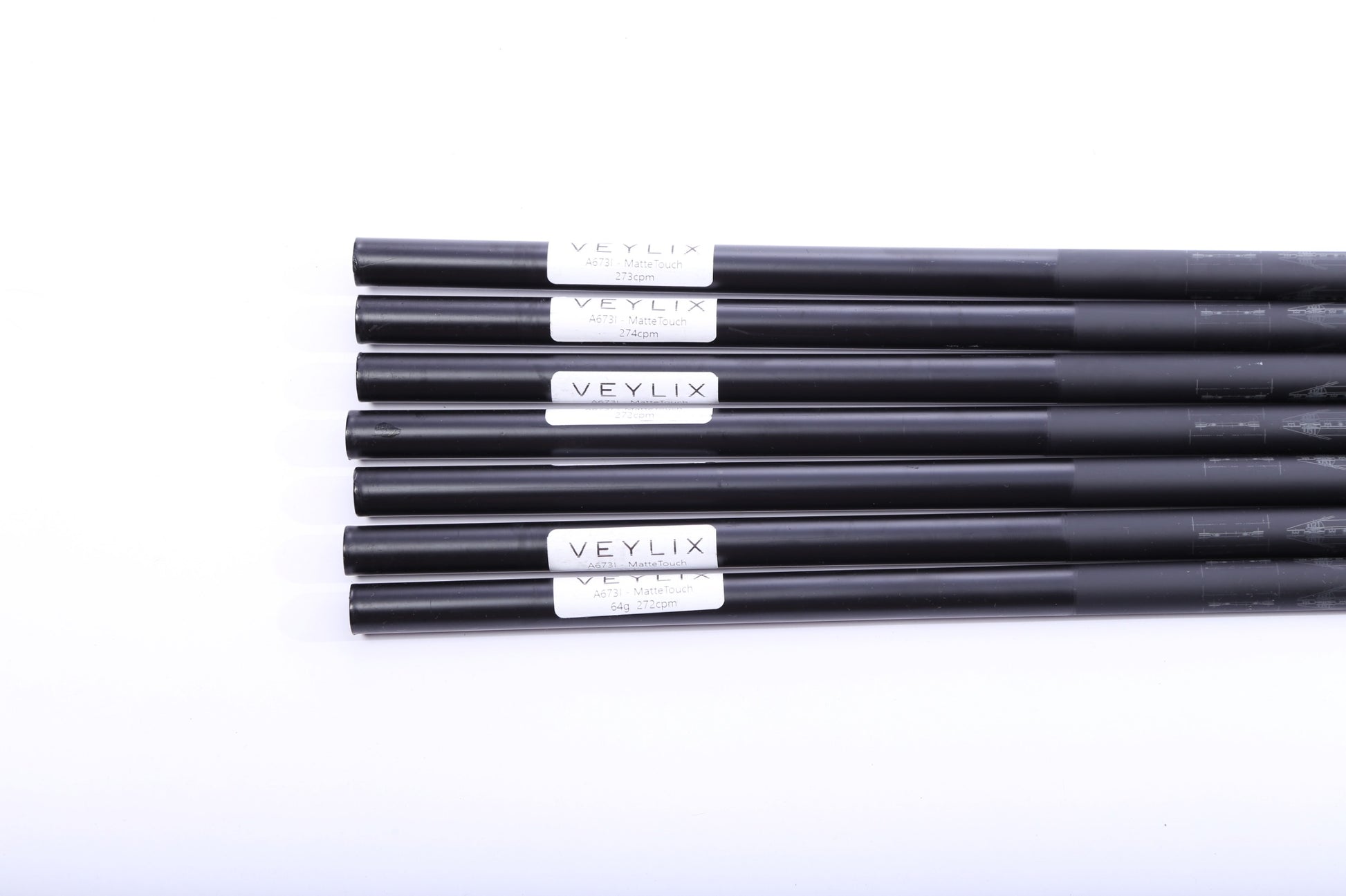 Used Veylix Alpina Iron Stiff Graphite Iron Shaft Set 40"-Next Round