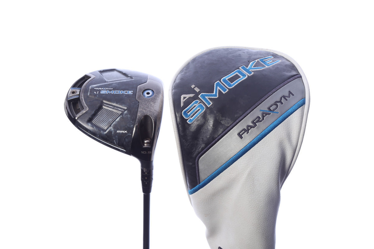 Used Callaway Paradym Ai Smoke MAX Driver - 10.5 Degrees - Stiff Flex Aldila Rogue Black 130MSI - Right-Handed-Next Round
