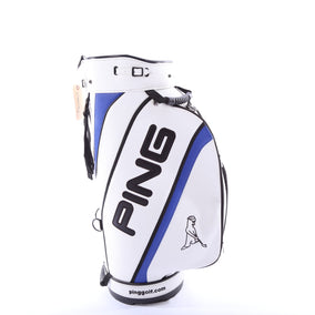 Ping White/Blue Staff Bag 9 Dividers 5 Pockets w/ Raincover-Next Round