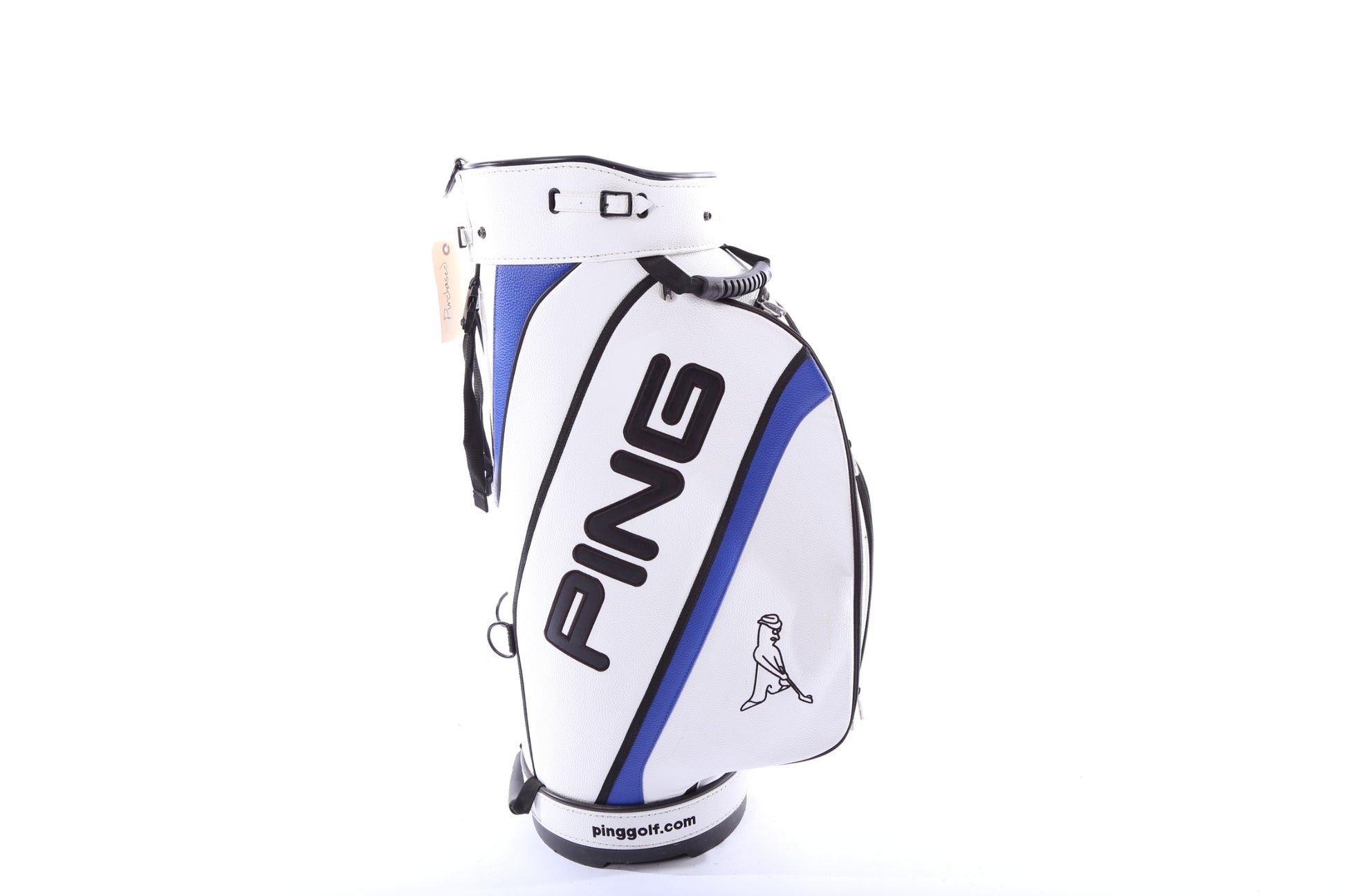 Ping White/Blue Staff Bag 9 Dividers 5 Pockets w/ Raincover-Next Round