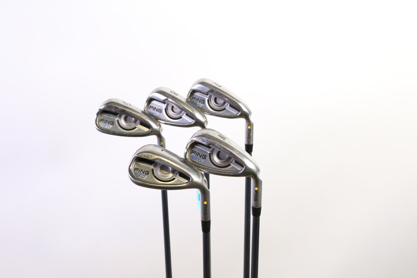 Used Ping G Iron Set - Right-Handed - 7-PW, LW - Soft Regular Flex- Yellow Dot-Next Round