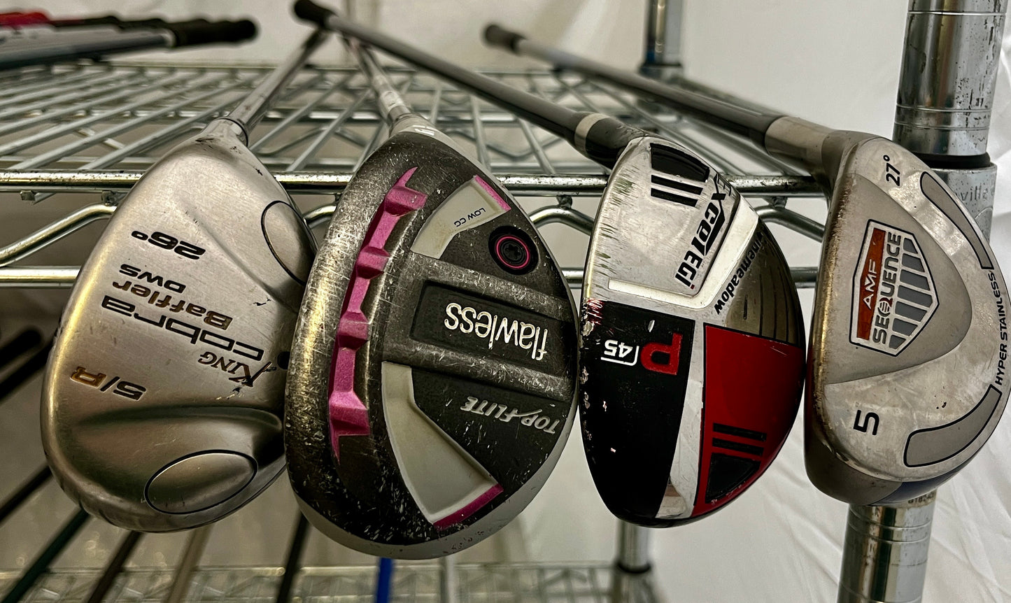 Wholesale Lot of 35 Golf Clubs - Left-Right-Handed - Fairway Woods and Hybrids-Next Round