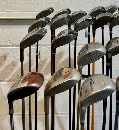 Wholesale Lot of 30 Golf Clubs - Assorted Fairway Woods - RH/LH - Mixed Flexes