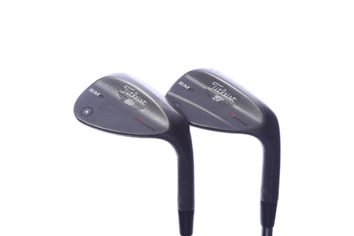 Used Titleist Vokey SM6 Jet Black Wedge Set - Right-Handed - 52*, 56* - Wedge Flex-Next Round