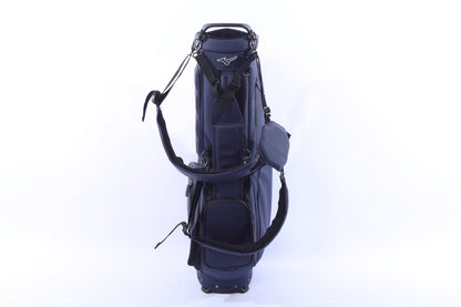 Used Mizuno Pro 4-Way Blue Stand Bag - 5-Way - 6 Pockets - Rain Cover Included-Next Round