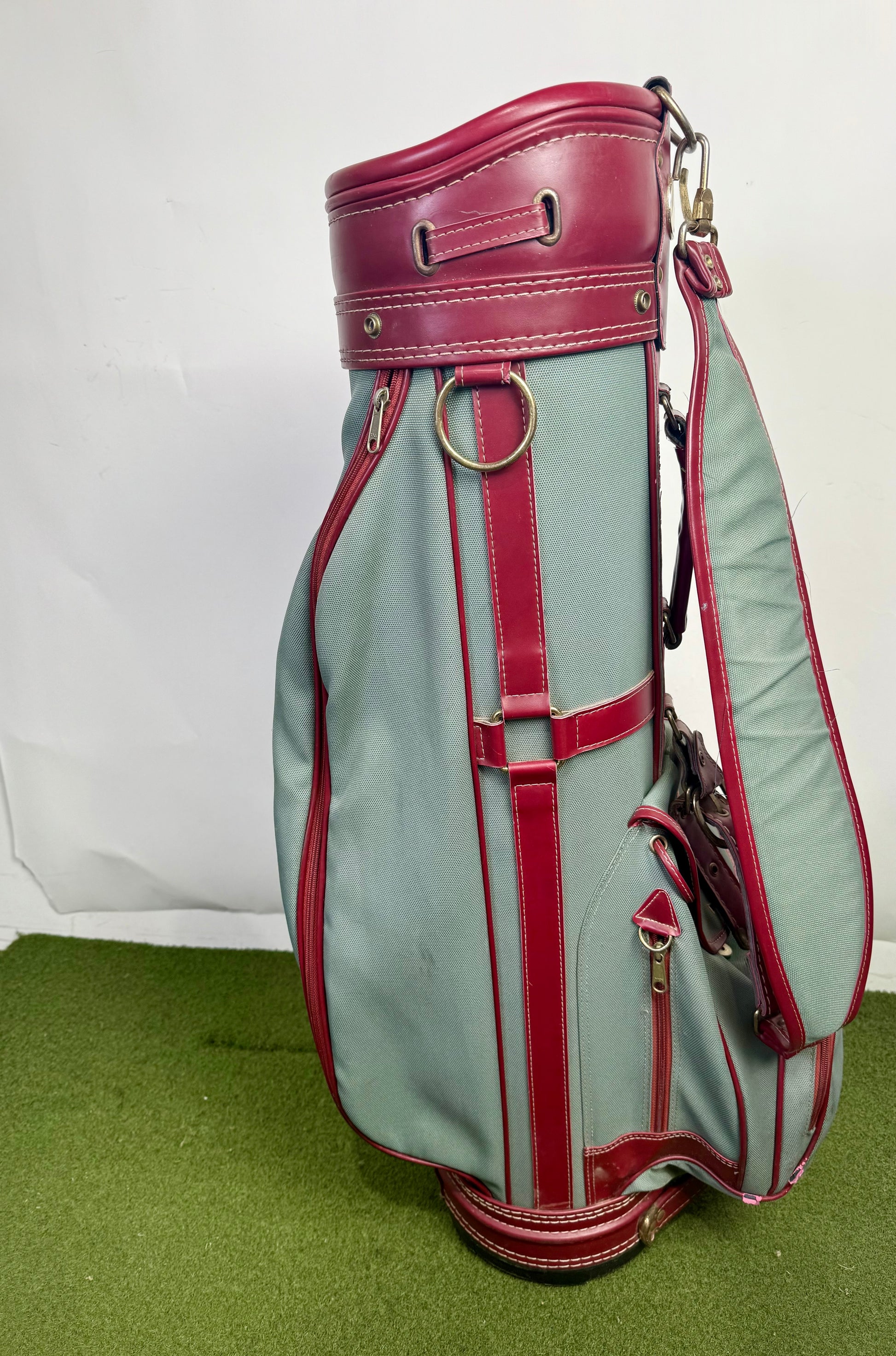 Maxfli Golf Bag - 5 pockets and 3 dividers. Green and Red.-Next Round