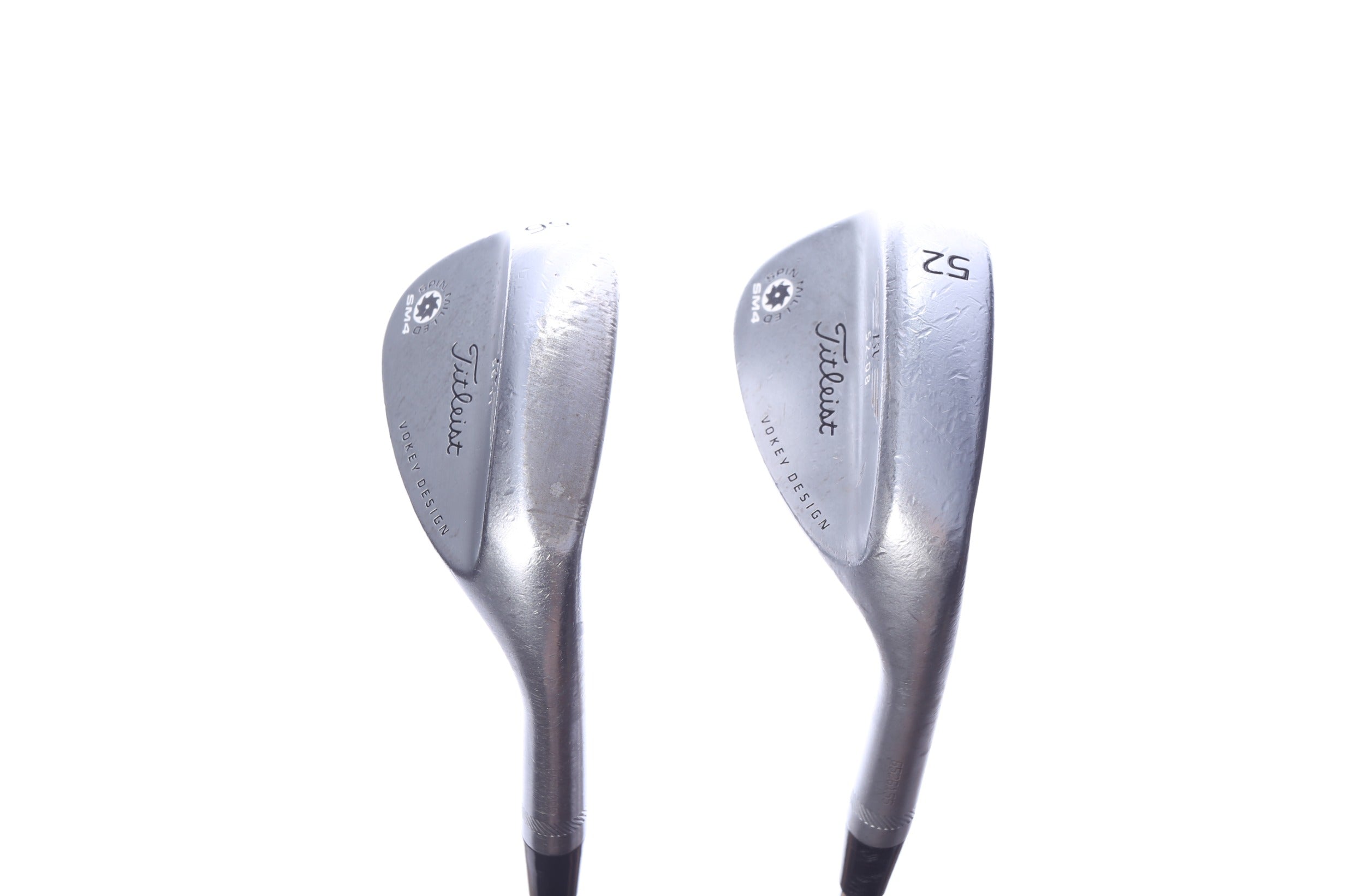 Used Titleist Vokey SM4 Tour Chrome Wedge Set - Right-Handed - 52*, 56* - Wedge Flex-Next Round