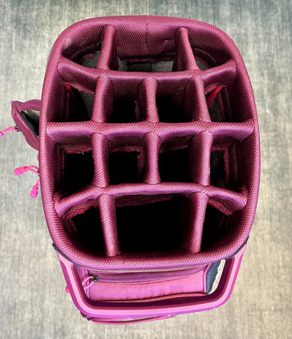 Ping Traverse Golf Cart Bag Purple 14 Dividers/9 pockets w/ Strap and Rain Cover-Next Round
