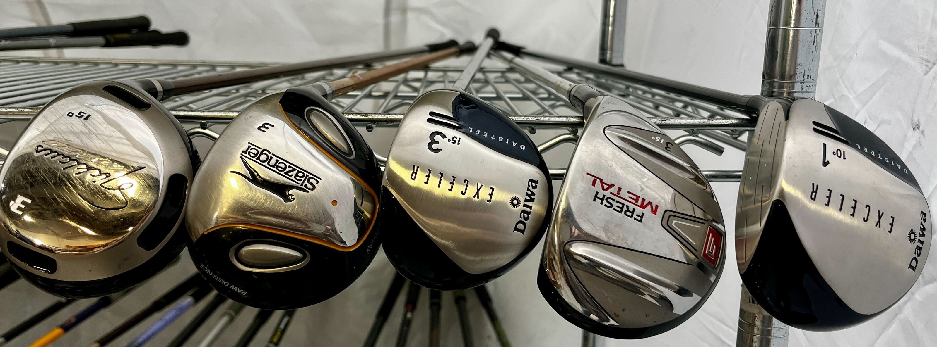 Wholesale Lot of 40 Golf Clubs - Assorted Fairway Woods & Drivers-Next Round