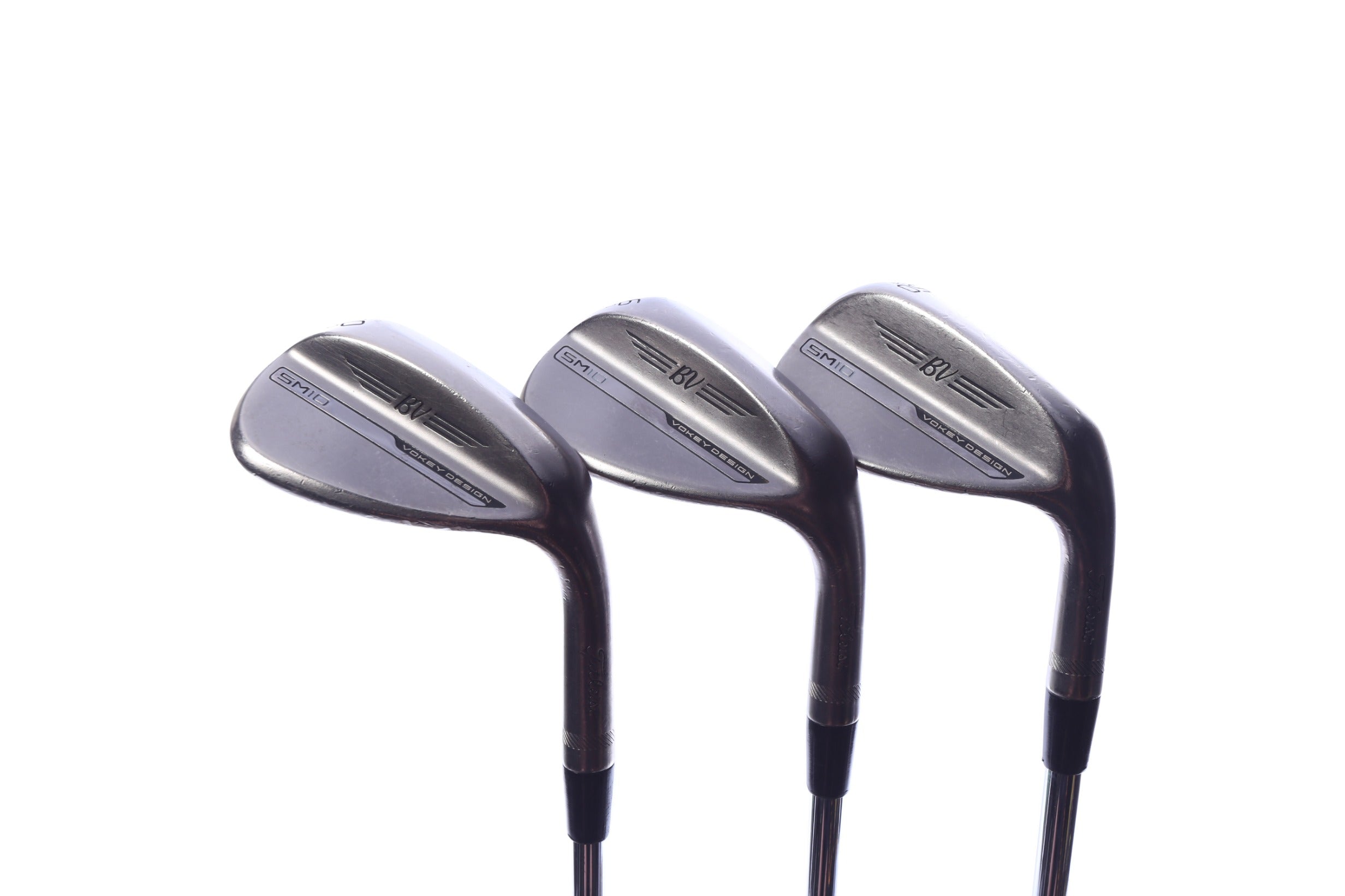 Used Titleist Vokey SM10 Nickel Wedge Set - Right-Handed - 50*, 56*, 60* - Stiff Flex
