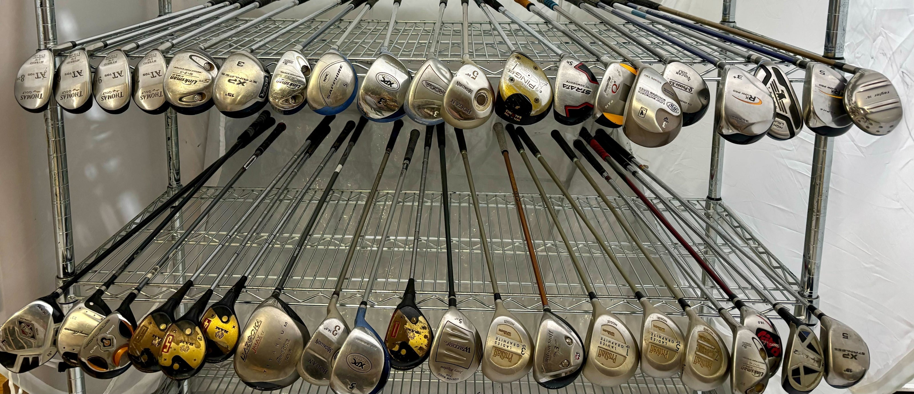 Wholesale Lot of 40 Golf Clubs - Assorted Woods and Drivers - Left/Right-Handed-Next Round