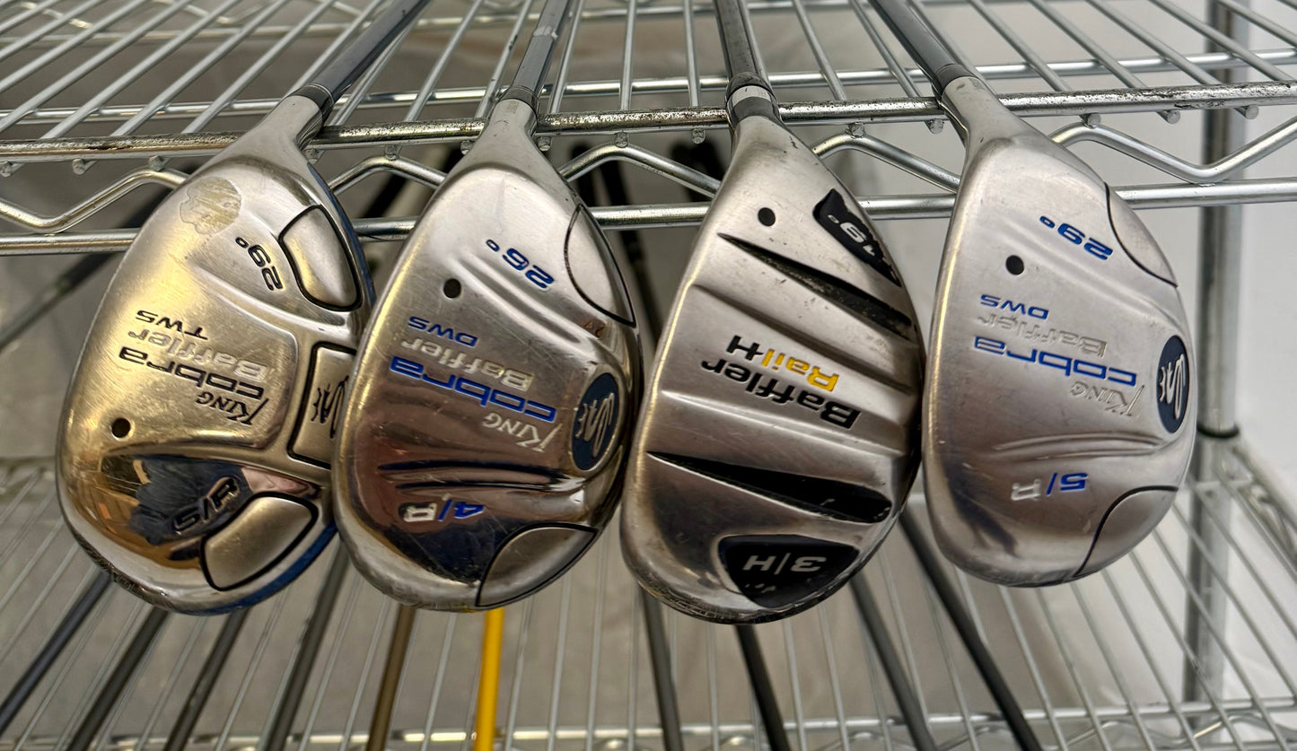 Wholesale Lot of 30 Golf Clubs - Cobra Fairway Woods & Baffler Hybrids-Next Round