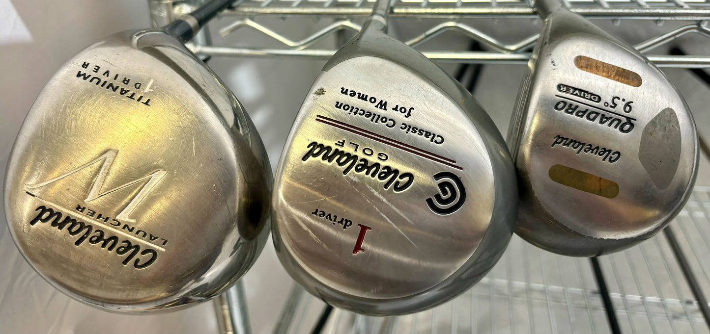 Wholesale Lot of 30 Golf Clubs - Cleveland Drivers - Launcers, Quadpro and Vas-Next Round