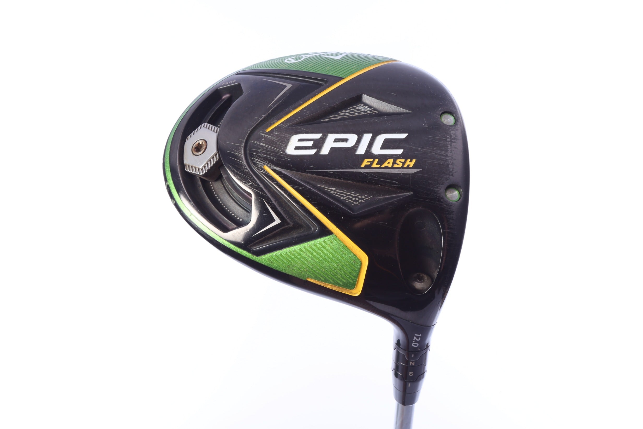 Used Callaway Epic Flash Driver - 12 Degrees - Seniors Flex Project X EvenFlow Green - Right-Handed